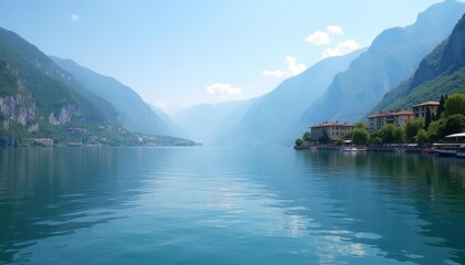  Tranquil waters mirroring mountainous beauty