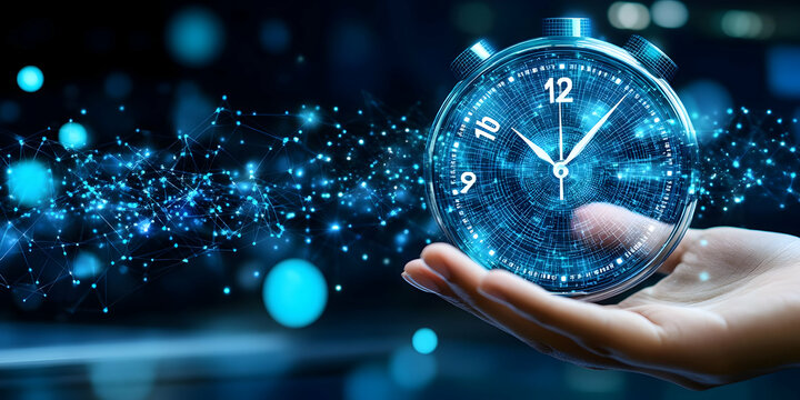 Digital Clock 3D Illustration