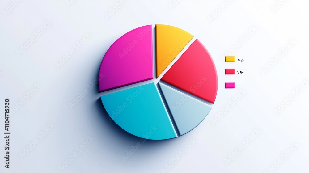 Leinwandbilder colorful pie chart representing data visualization and analysis