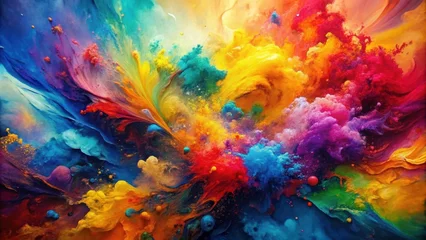 Vibrant abstract artwork with colorful textured expression, abstract, vibrant, colorful, artwork