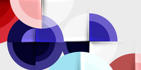 Circle and semi circle geometric background. Vector Illustration For Wallpaper, Banner, Background, Card, Book Illustration, landing page