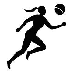 tennis player silhouette vector