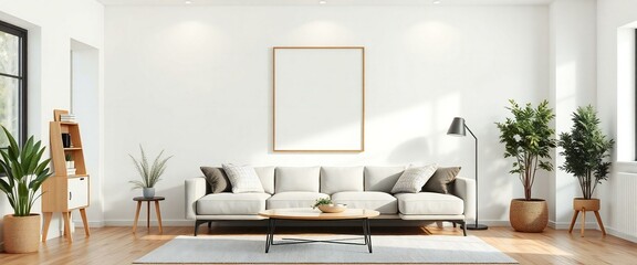 modern living room with sofa