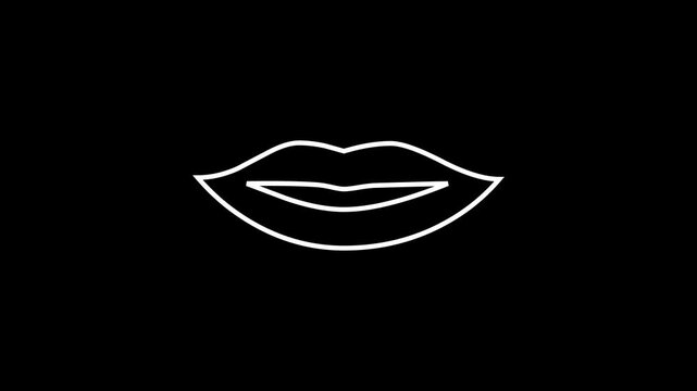 black and white lips