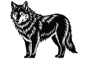 A realistic Wolf silhouette