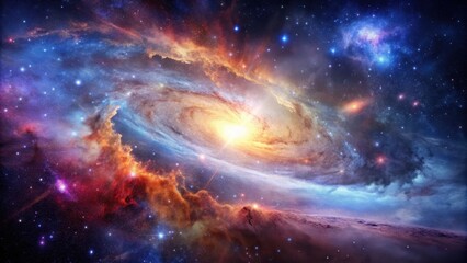 Obraz premium Galactic background with sumptuous colors of nebula, nebula, galaxy, space, astronomy, astrophotography, stars