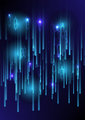 Abstract background with blue lines gradient