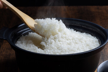 炊き立てのご飯　japanese rice