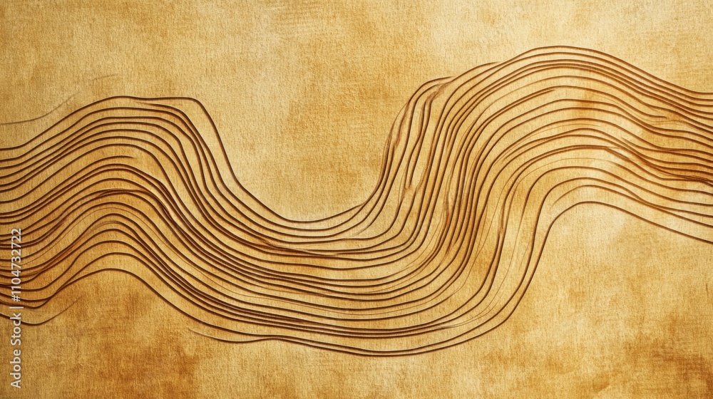 Leinwandbilder Elegant Abstract Lines on Warm Textured Background for Design Use