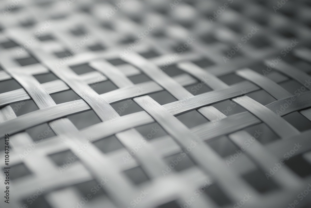 Aufkleber This image provides a close-up view of a woven texture rendered in metal tones, emphasizing the interlocking patterns and metallic sheen of the material surface.