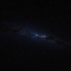 Dark canvas with twinkling stars and moonlight glow, galaxy backdrop, cosmic darkness, glowing orb, cosmic dance