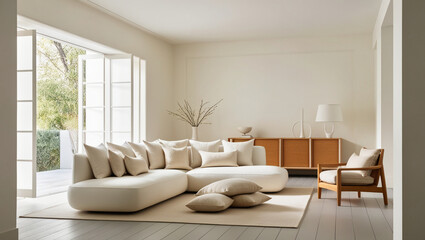 Fototapeta premium Modern living room interior design