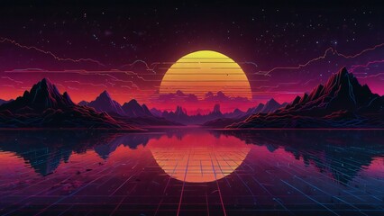 sunrise over the lake