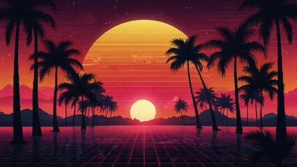 sunset on the beach