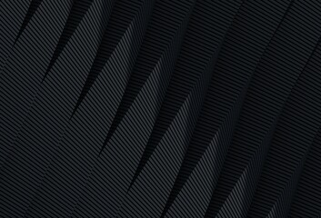 Obraz premium Wavy, parallel black lines create a futuristic, dynamic, minimalist design