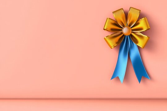 A flat illustration of a certificate with a simple ribbon graphic and clean lines, rendered in soft pastel tones