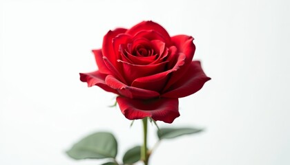  Elegance in bloom  A single vibrant red rose