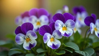  Vibrant purple and white flowers in bloom
