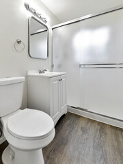 Modern residential bathroom interior