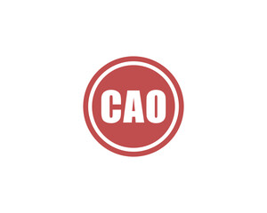 CAO logo design vector template. CAO