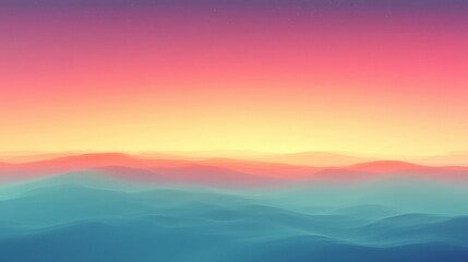 Obraz premium Soft Gradient Horizon with Blurred Lines in Subtle Colors