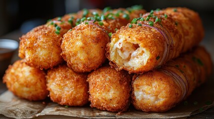 Crispy Fried Cheese Bites Appetizer Food Snack