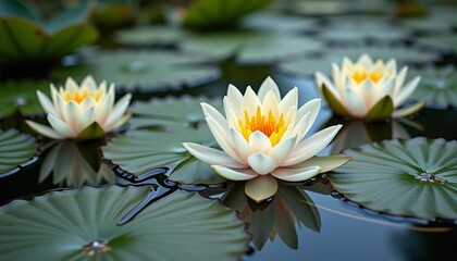  Elegance in bloom  A serene water lily
