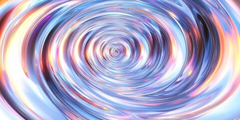 Futuristic Abstract 3D Colorful Shapes with Iridescent Patterns and Smooth Textures