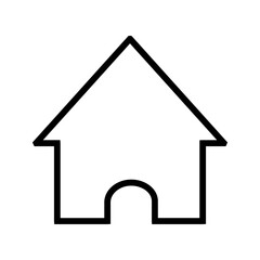 Fototapeta premium house icon black line white background