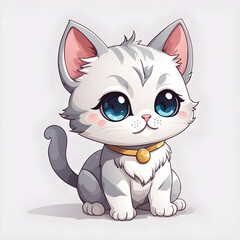 Obraz premium cartoon cat illustration