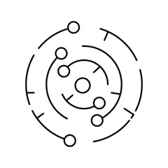 Artificial intelligence icons Vector illustration white background black lines