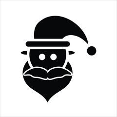 santa claus vector icon line template