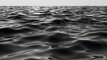 Abstract textured black and white liquid surface.