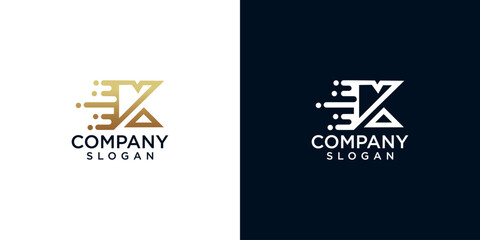 initial k abstract monogram logo design vector