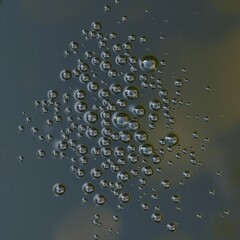 water drops on glass