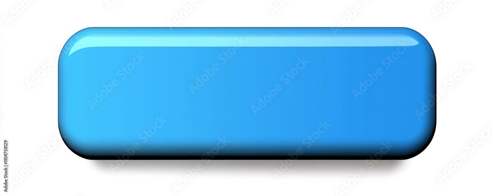 Aufkleber blue rectangular glossy button three-dimensional design empty badge modern element