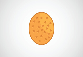 Biscuit, cracker, food logo design, Vector design Concept