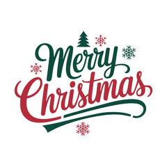 Elegant Merry Christmas Design with Festive Colors and Holiday-Themed Decorations

