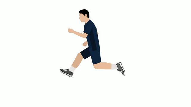Athlete Run Animation Video 4K suitable for your project needs education company marketing etc