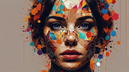 portrait of a person with a mask