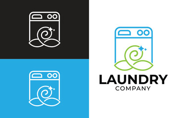Laundry logo, modern laundry logo, washing machine logo template, laundry logo template, laundry service logo template