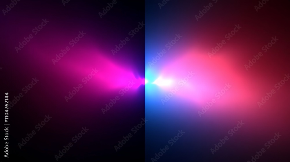 Poster abstract gradient background with neon pink and blue illumination
