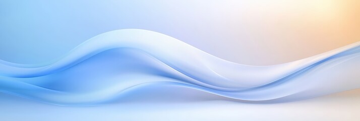 Flowing blue and white abstract waves