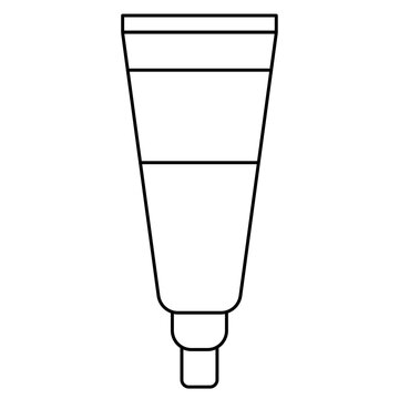 recommend clip art: Ointment tube line art vector illustration, ointment cream outline line icon, paste tube clip art