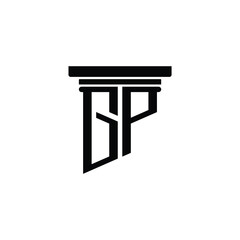 GP monogram logo design letter text name symbol monochrome logotype alphabet character simple logo