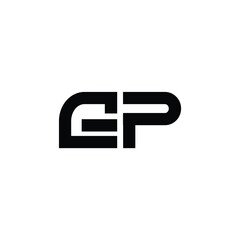 GP monogram logo design letter text name symbol monochrome logotype alphabet character simple logo