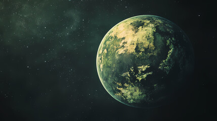 Fototapeta premium Temporal landscape of an extraterrestrial planet in the galaxy. Temporal. Illustration