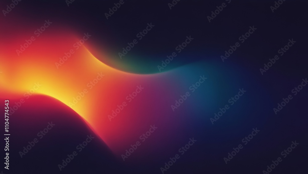 Poster Abstract Color Gradient Background Vibrant Flowing Design with Purple Red Yellow Blue Effects Minimalist Style