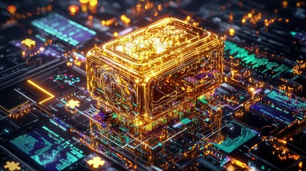 Obraz premium Abstract Gold Conceptual Design Illustration