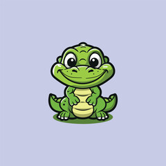 Fototapeta premium collection of cute crocodile mascots vector